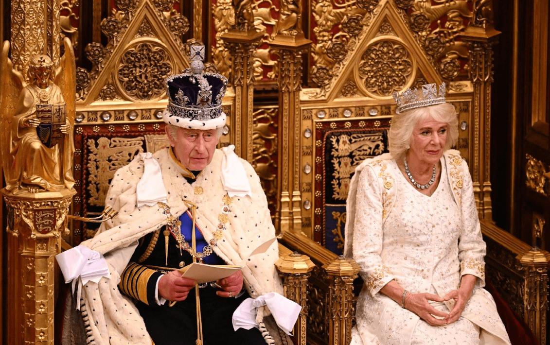英王首次以国王身份出席议会开幕式,提袍童子没有乔治,少了看点 英王
